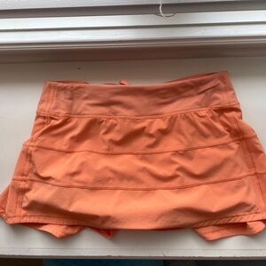 lululemon size 8 coral pace rival skirt